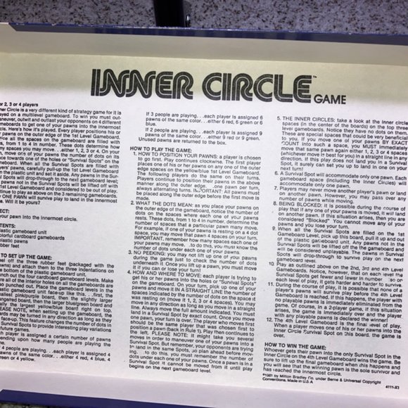 Complete Vintage MILTON BRADLEY INNER CIRCLE SURVIVAL GAME Strategy Board Game - Picture 3 of 10
